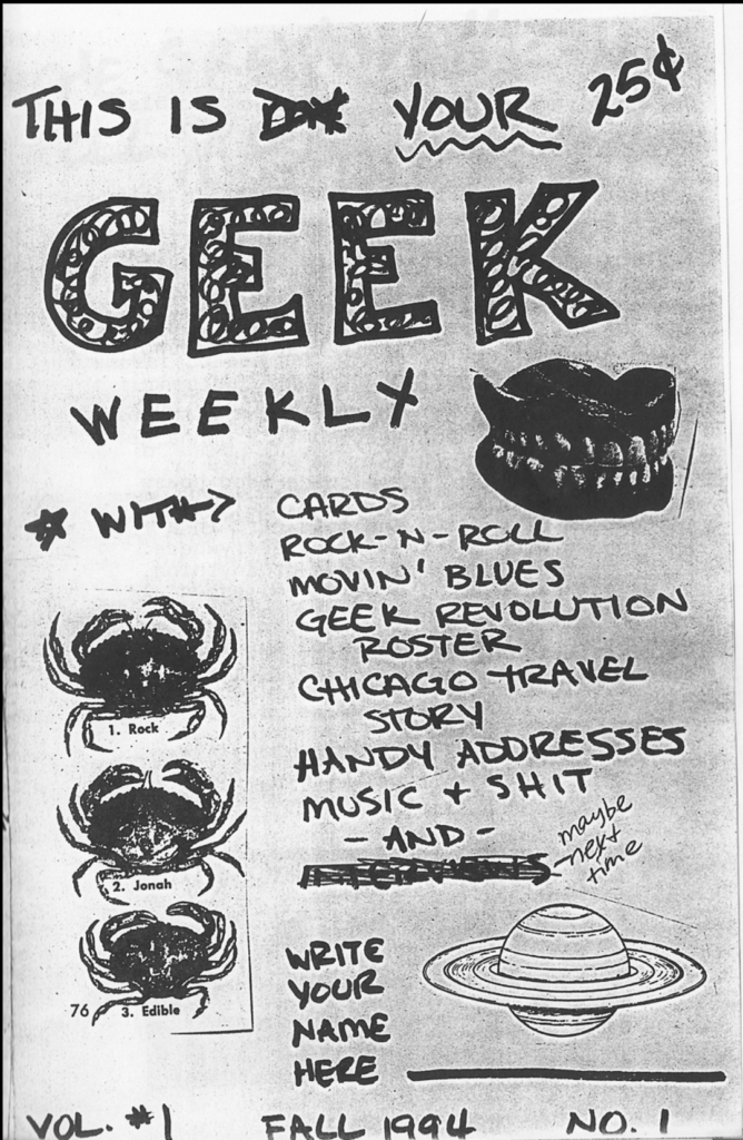 The cover of "Geek Weekly #1" (digest size).