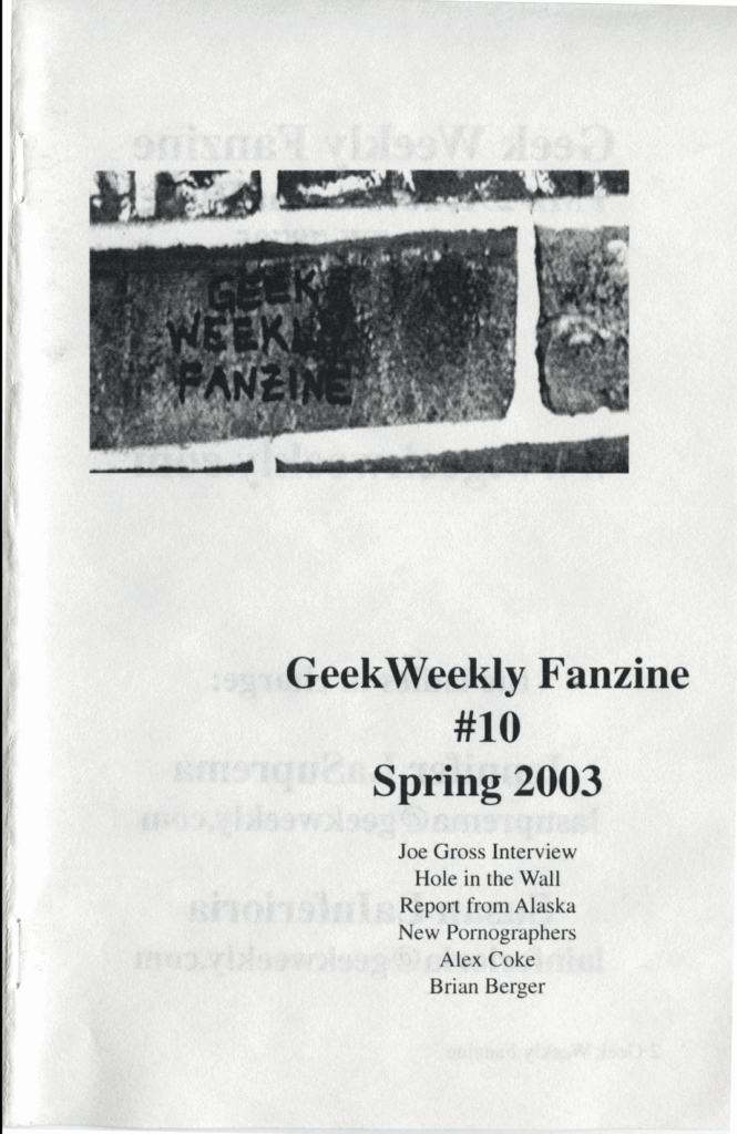The cover of "Geek Weekly #10" (digest size).